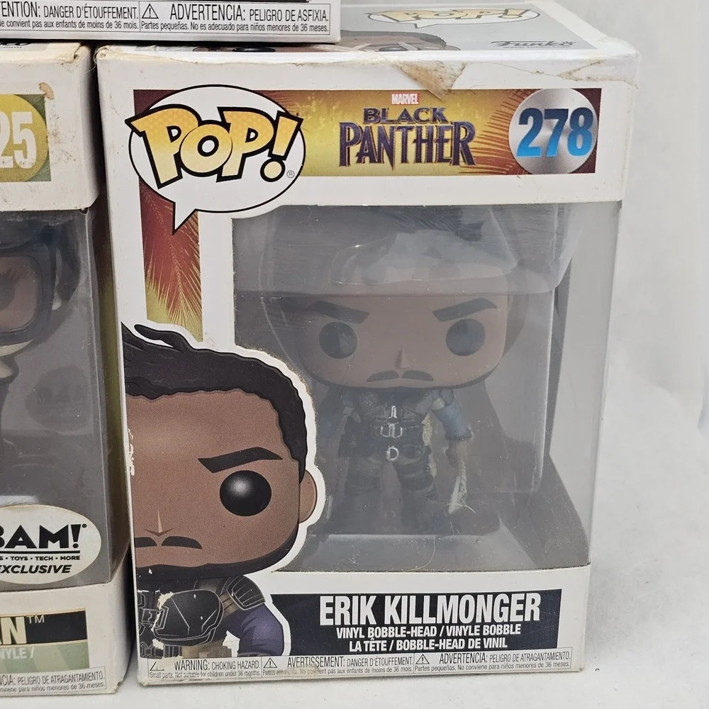 Lot of 5 OOB Funko Pop Marvel & DC Cyborg Angel Marvel Girl Catwoman Killmonger